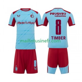 Maillot de Foot Feyenoord Rotterdam Quinten Timber 8 Troisième 2025-26 - Enfant